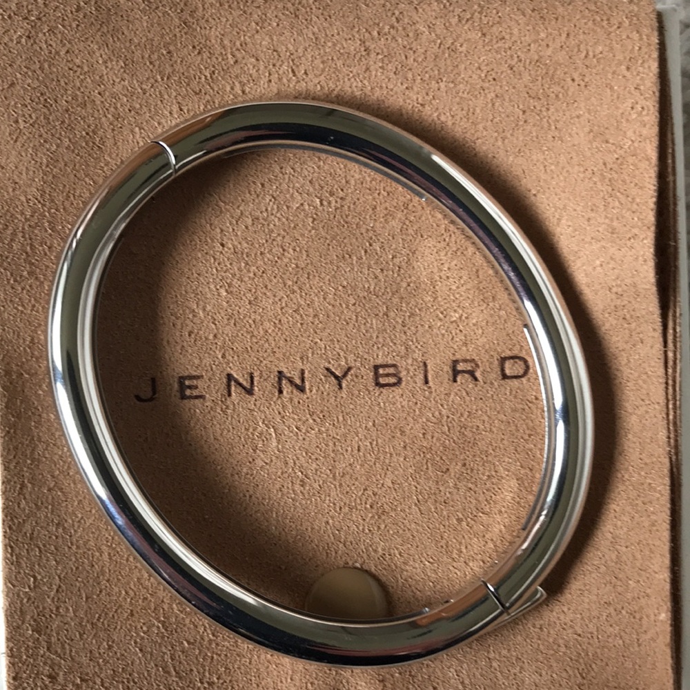Jenny Bird Silver Hinged Bangle Bracelet